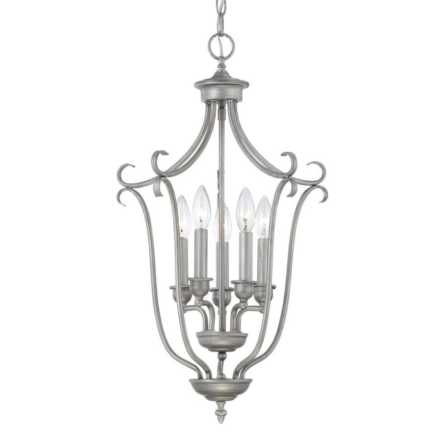 Shop Millennium Lighting Fulton Rubbed Silver Traditional Cage Pendant