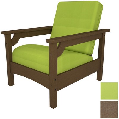 Polywood Deep Seating Club Plastic Patio Chair With Cushion At