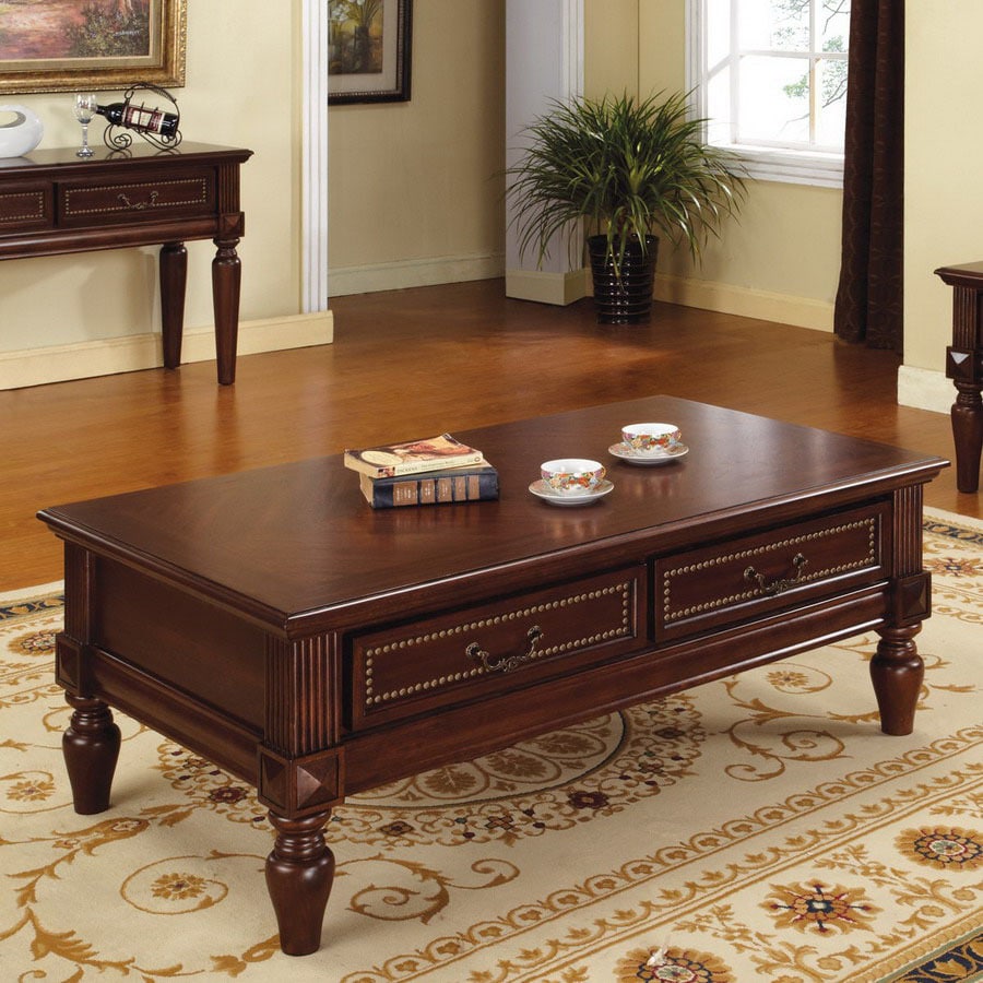 Steve Silver Company DV100C Davina Cherry Rectangular Coffee Table
