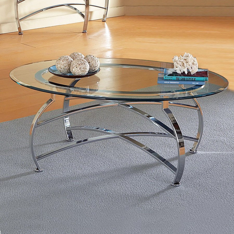 Steve Silver Company RE200C-SET Reno Metal Oval Coffee Table