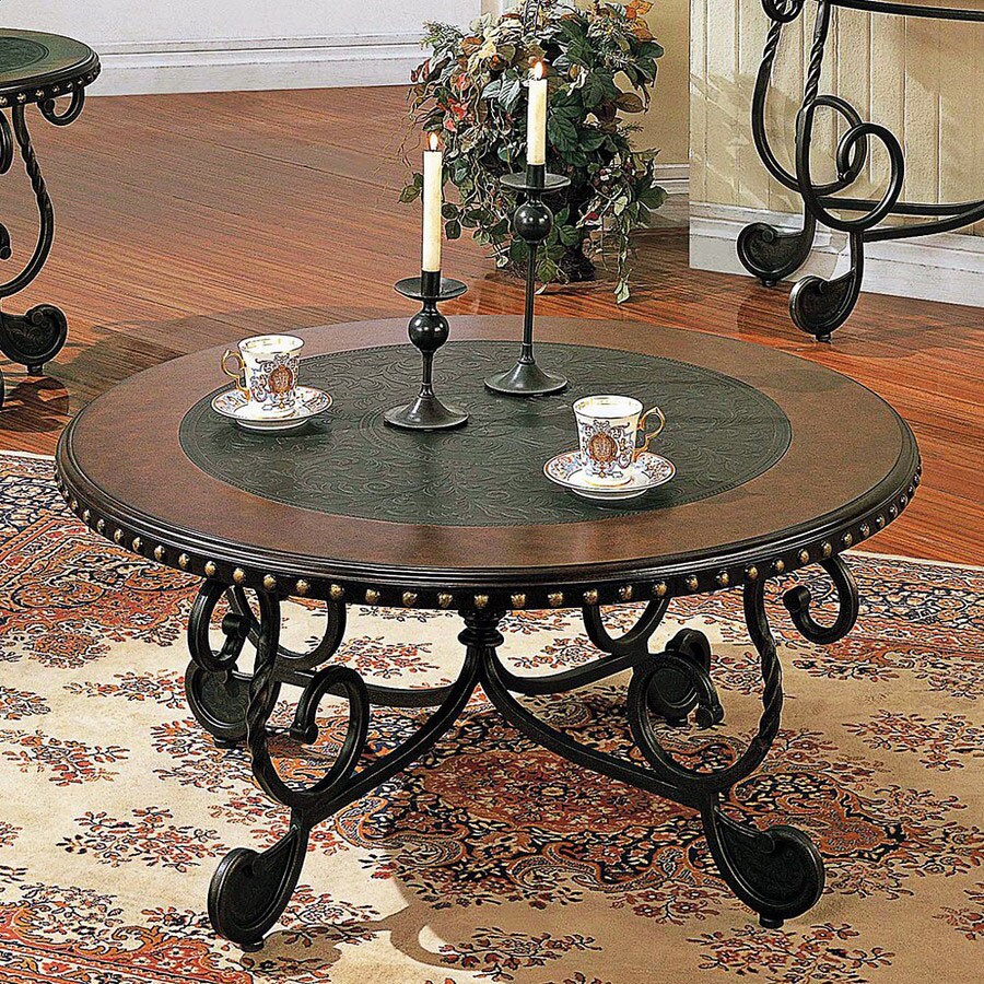 Steve Silver Company RM200C Rosemont Cherry Metal Round Coffee Table
