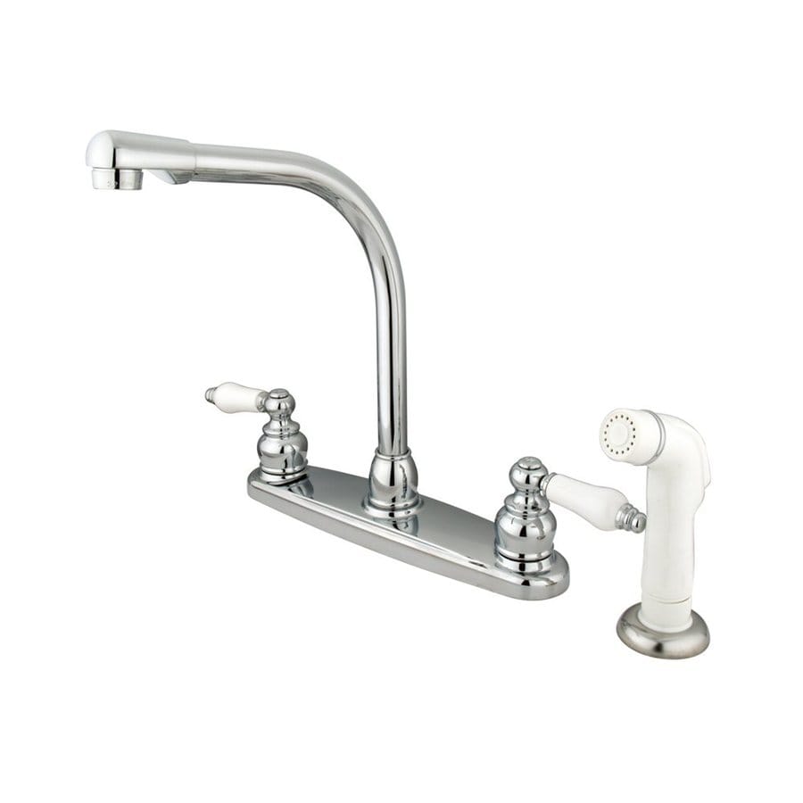 Elements of Design EB711 Victorian Chrome 2-Handle Deck Mount High-Arc Kitchen Faucet