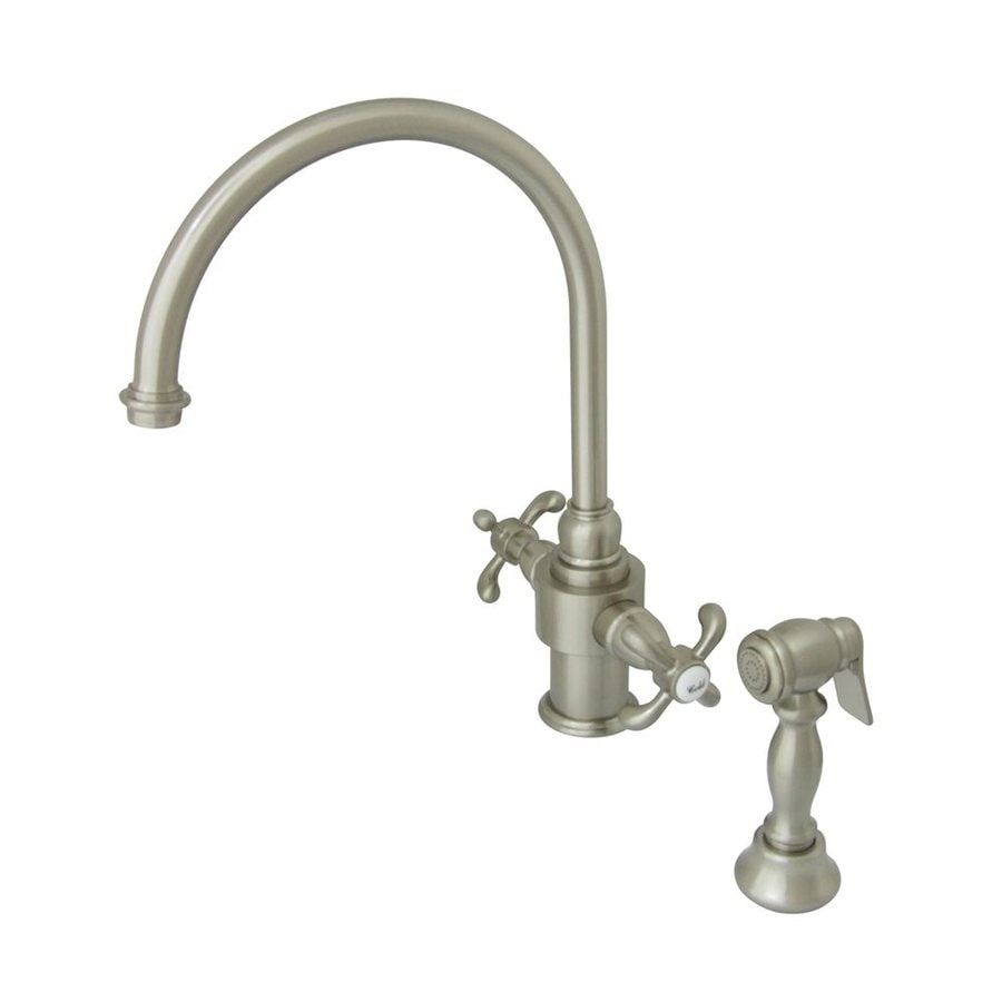 Elements of Design French Country Satin Nickel 2-Handle Deck Mount High ...