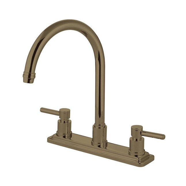 Elements of Design Concord Brushed Nickel 2-Handle Deck-Mount High-Arc Handle Kitchen Faucet (Deck Plate Included) Elements of Design Concord Brushed Nickel 2-Handle Deck-Mount High-Arc Handle Kitchen Faucet (Deck Plate Included)