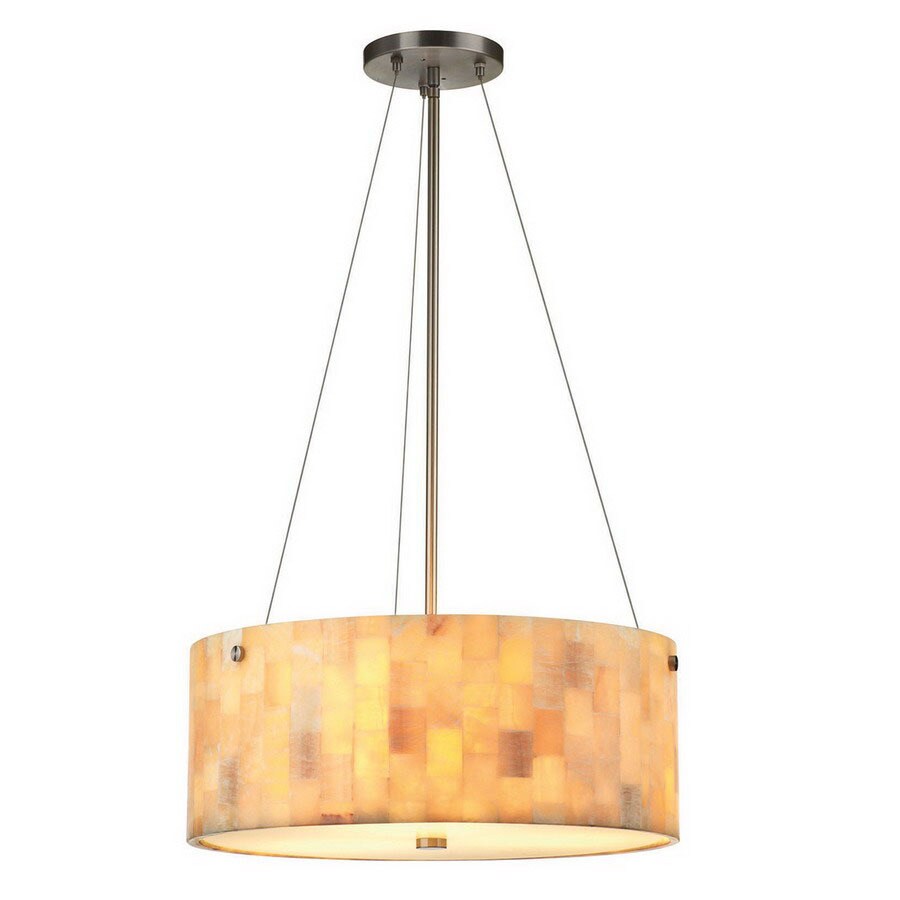 Philips Forecast F43836 20-in W Hudson Satin Nickel Pendant Light with White Shade