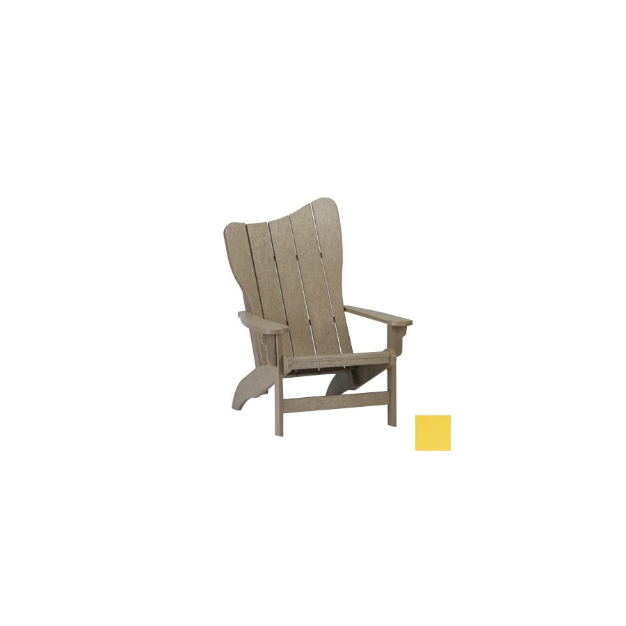 Siesta Furniture Right Wave Bright Yellow Plastic Adirondack Chair at Lowes.com