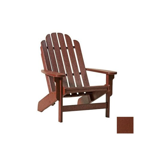 Siesta Furniture Bayfront Burgundy Plastic Adirondack Chair at