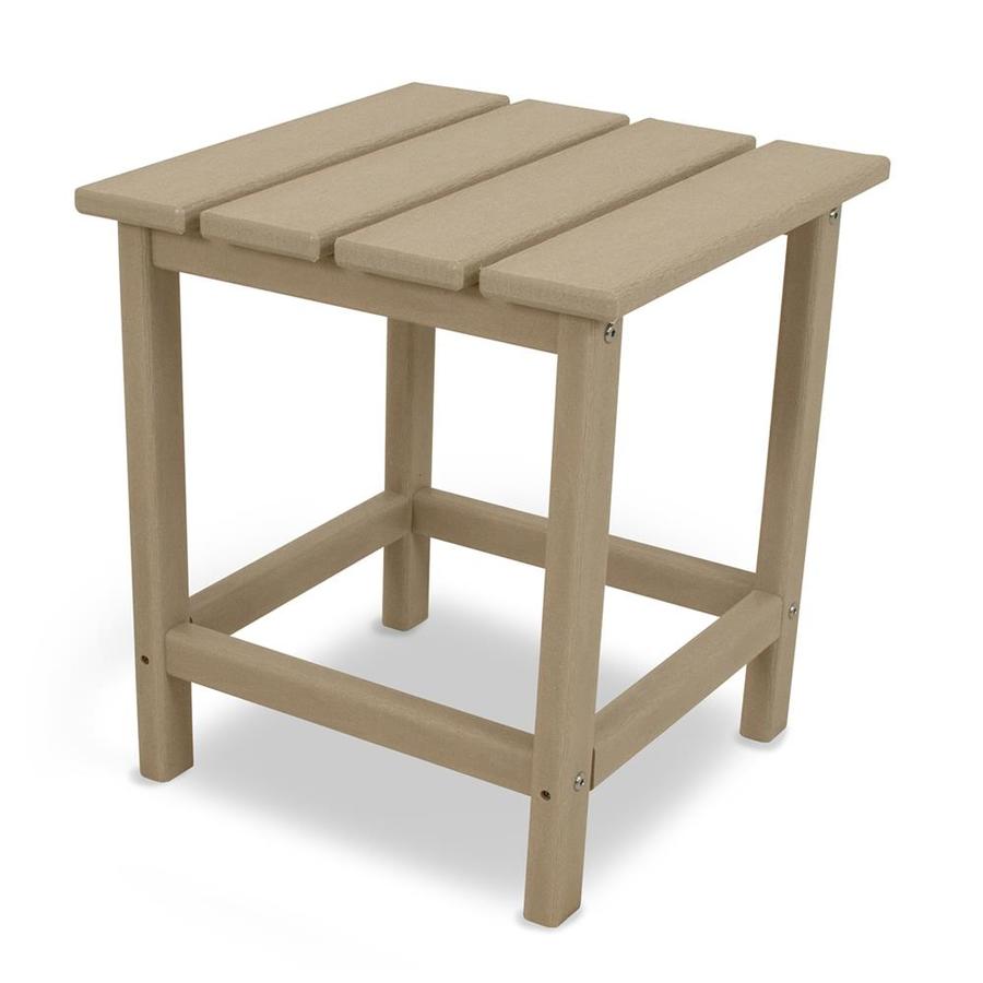 POLYWOOD Long Island 15-in W x 15-in L Square Plastic End Table at ...