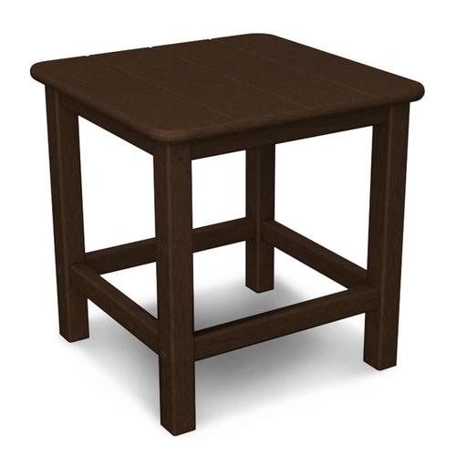 POLYWOOD Seashell 17.75in W x 17.75in L Square Plastic End Table at