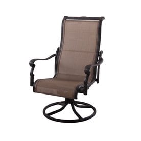 Metal Mesh Patio Chairs At Lowes Darlee Monterey Aluminum Dining Swivel Rocker Patio Chair With Mesh Seat