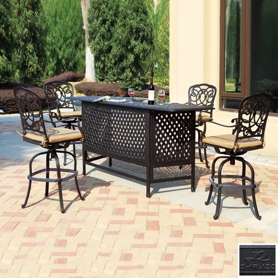 Darlee 5 Piece Aluminum Patio Bar Height Set At Lowes Darlee 5 Piece Aluminum Patio Bar Height Set