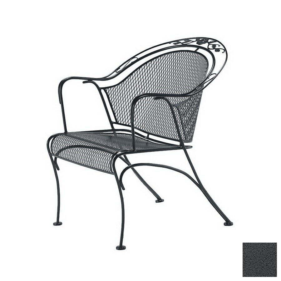 Cascadia Windflower Wrought Iron Patio Dining Chair At Lowes Com