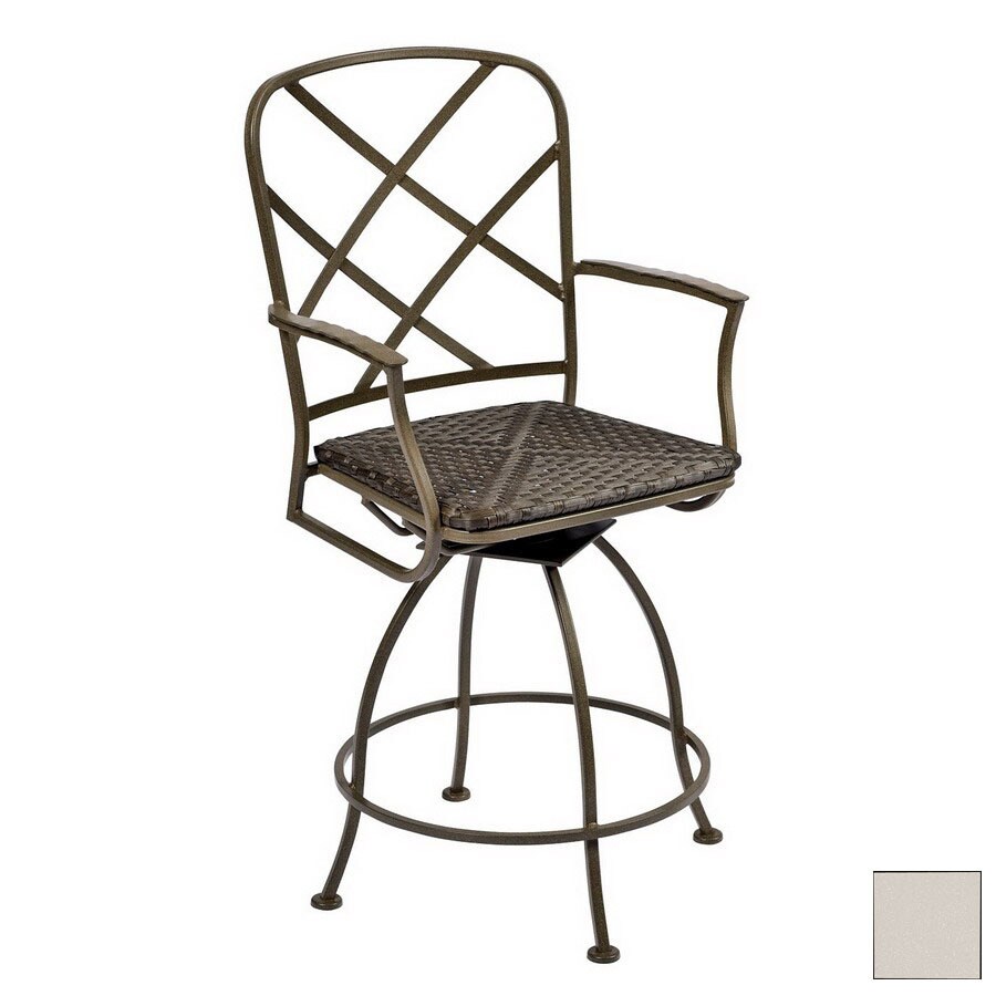 Cascadia ATG6385211 Aberdeen Wrought Iron Swivel Patio Bar-Height Chair