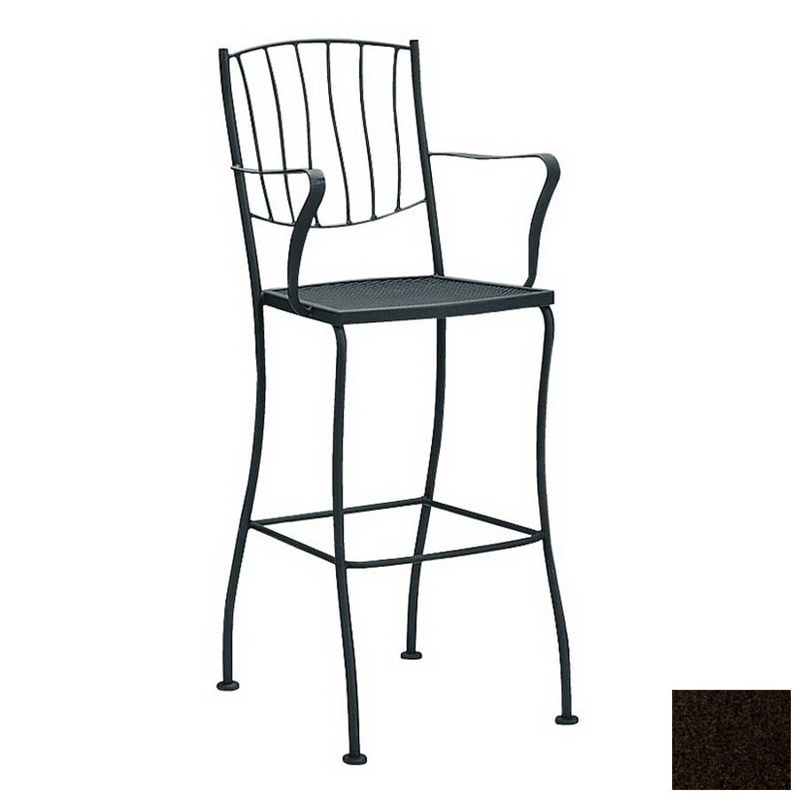Cascadia ATG7653209 Aurora Wrought Iron Patio Bar-Height Chair
