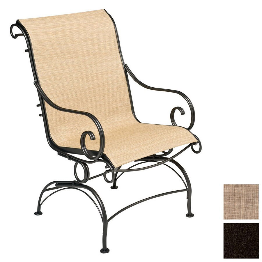 Cascadia Terrace Wrought Iron Rocker Patio Dining Chair At