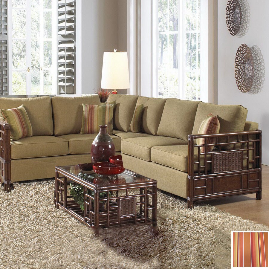 Hospitality Rattan Padre Island Antique 2 Piece Sectional