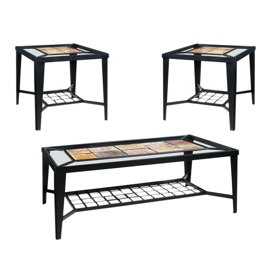 Steve Silver Company ATG6429797 Cirrus Black Metal Accent Table Set