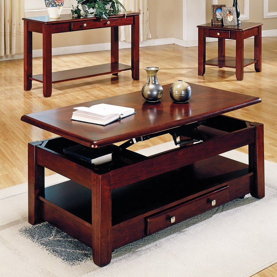 steve silver nelson lift top cocktail table with casters cherry