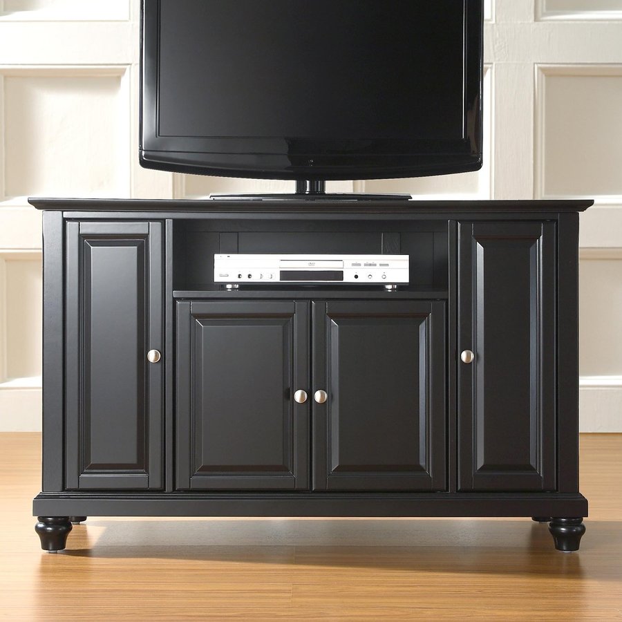 Shop Crosley Furniture Cambridge Black Rectangular Television Cabinet ...