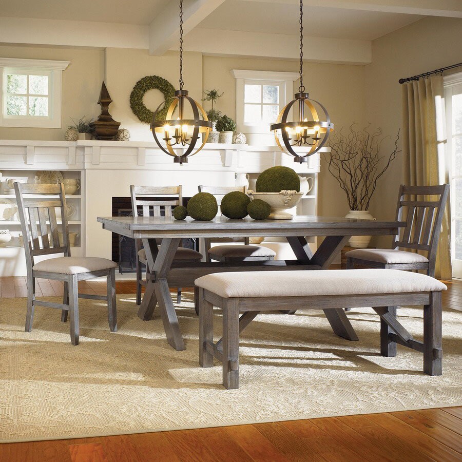 Powell Cafe Gray Oak Stain Dining Set At Com Powell Cafe Gray Oak Stain Dining Set