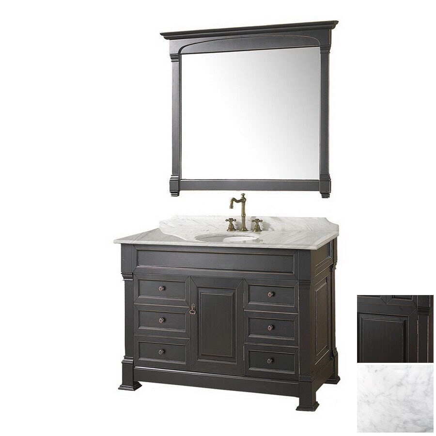 Wyndham Collection 48 In Antique Black Andover Single Sink