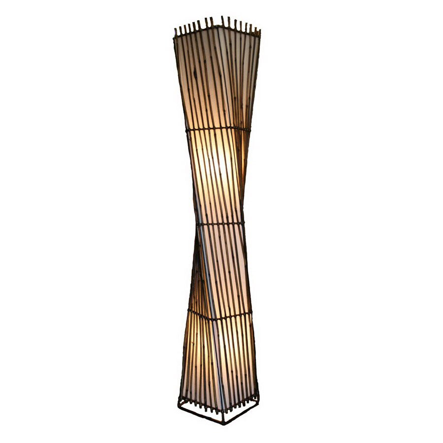 House Of Asia Imports 59 In Dark Brown Shaded Floor Lamp