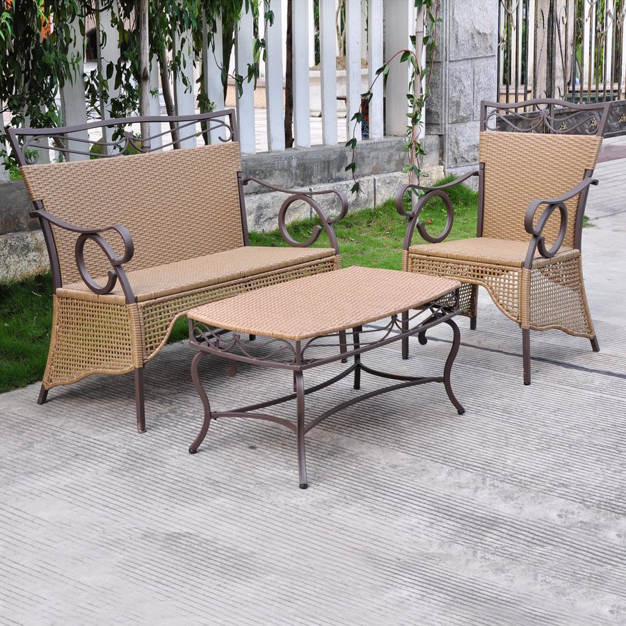 Shop International Caravan Valencia 3Piece Wicker Patio Conversation