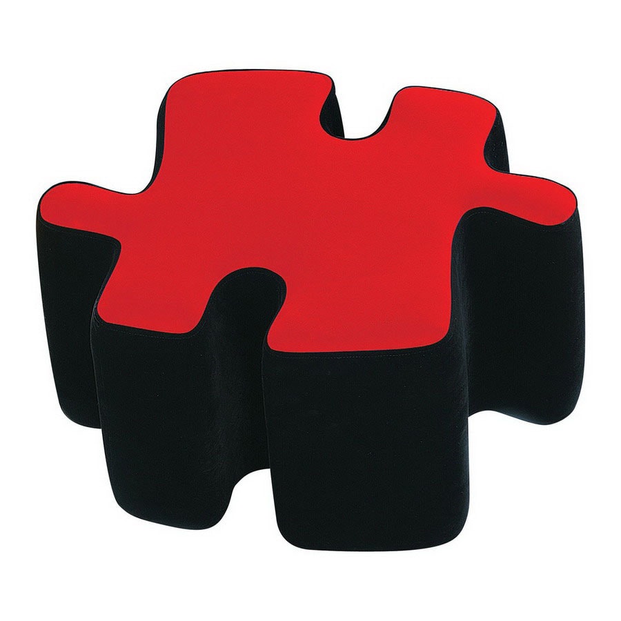 Lumisource Puzzotto Black Red Ottoman At Lowes Lumisource Puzzotto Black Red Ottoman