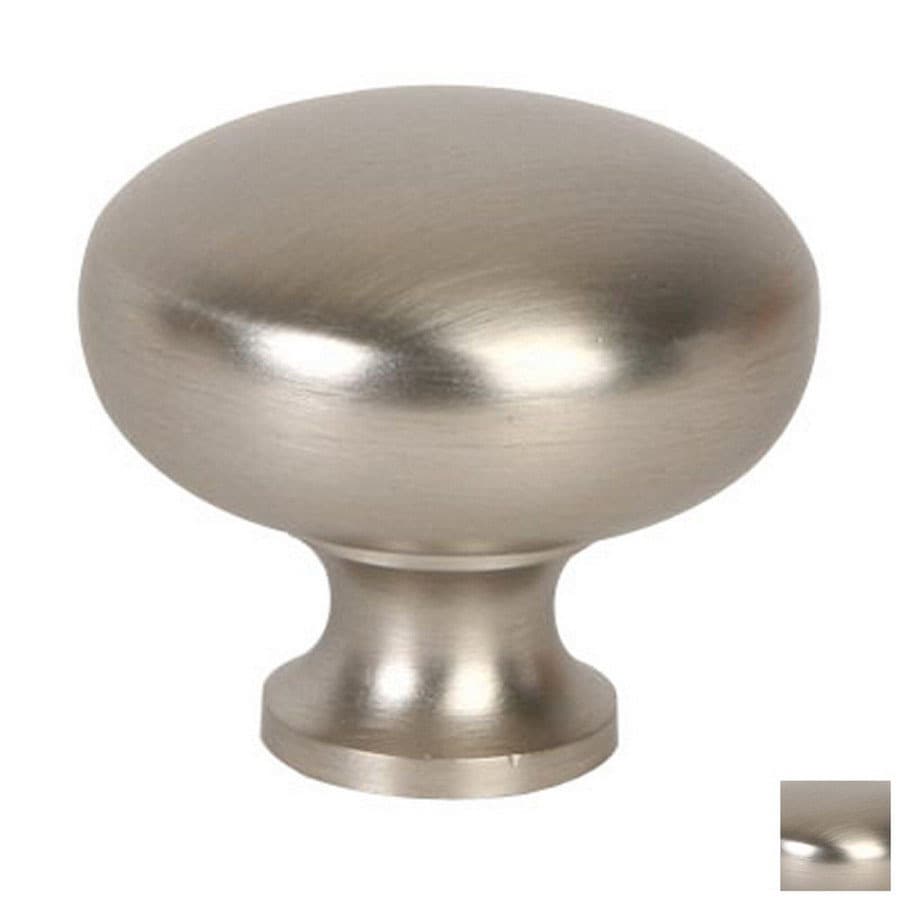 Lew's Hardware Metal Mushroom Brushed Nickel Round Cabinet Knob at Lowes.com