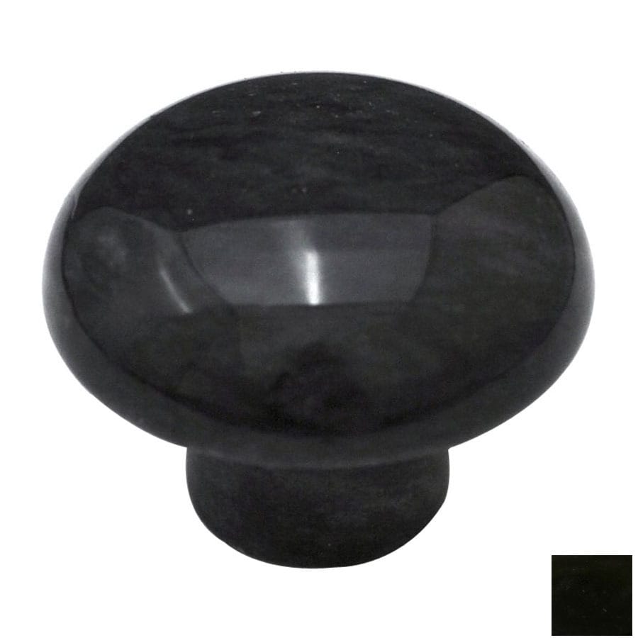 Cal Crystal Marble Black Mushroom Knob at