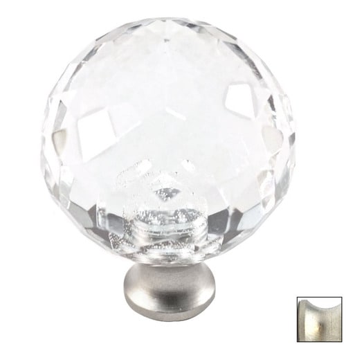 Cal Crystal Crystal Satin Nickel Round Cabinet Knob at Lowes.com