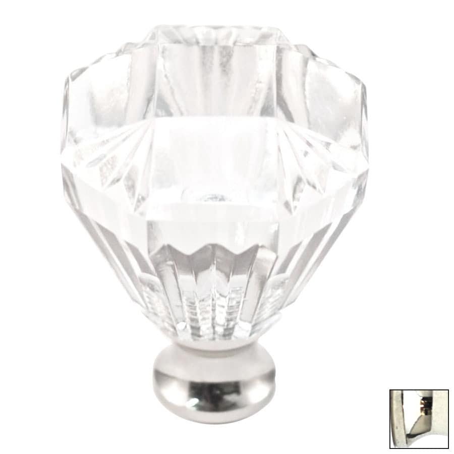 Cal Crystal Crystal Polished Nickel Octangular Knob at