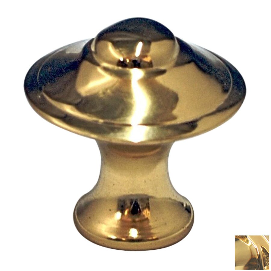 Cal Crystal Vintage Polished Brass Mushroom Cabinet Knob at Lowes.com