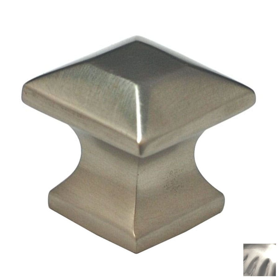 Cal Crystal Vintage Satin Nickel Square Knob at