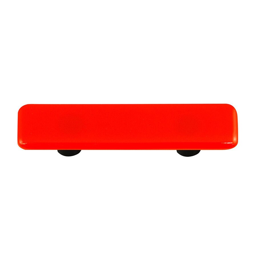 Hot Knobs HK1117-PB 3-in Center-to-Center Black Solid Rectangular Cabinet Pull