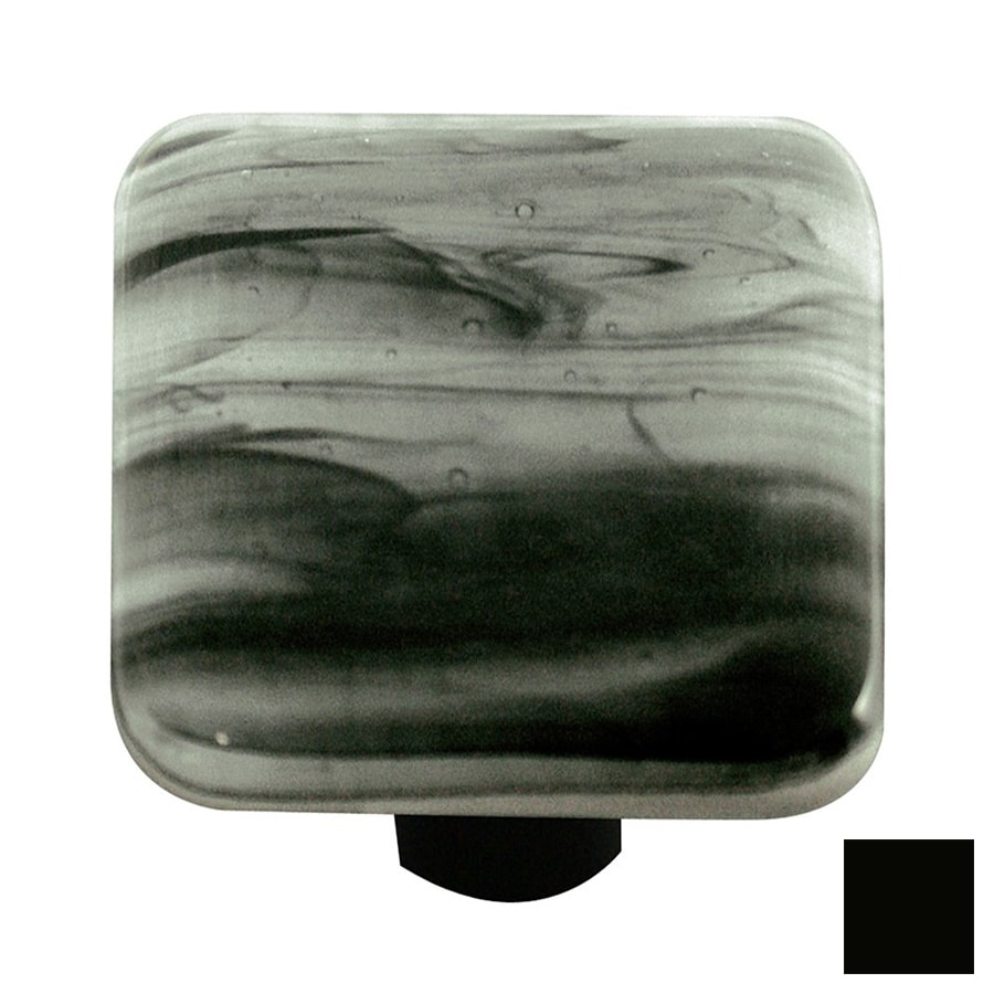 Hot Knobs Swirl Black Square Knob at