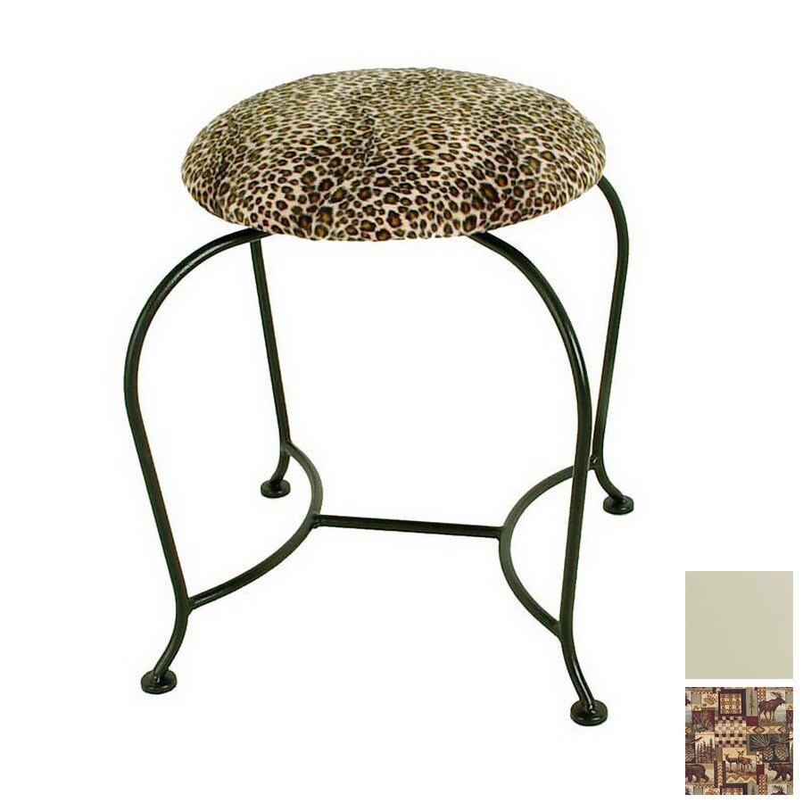 Grace Collection GMC-SWV-18-IV-CABIN 18-in H Ivory Round Vanity Stool