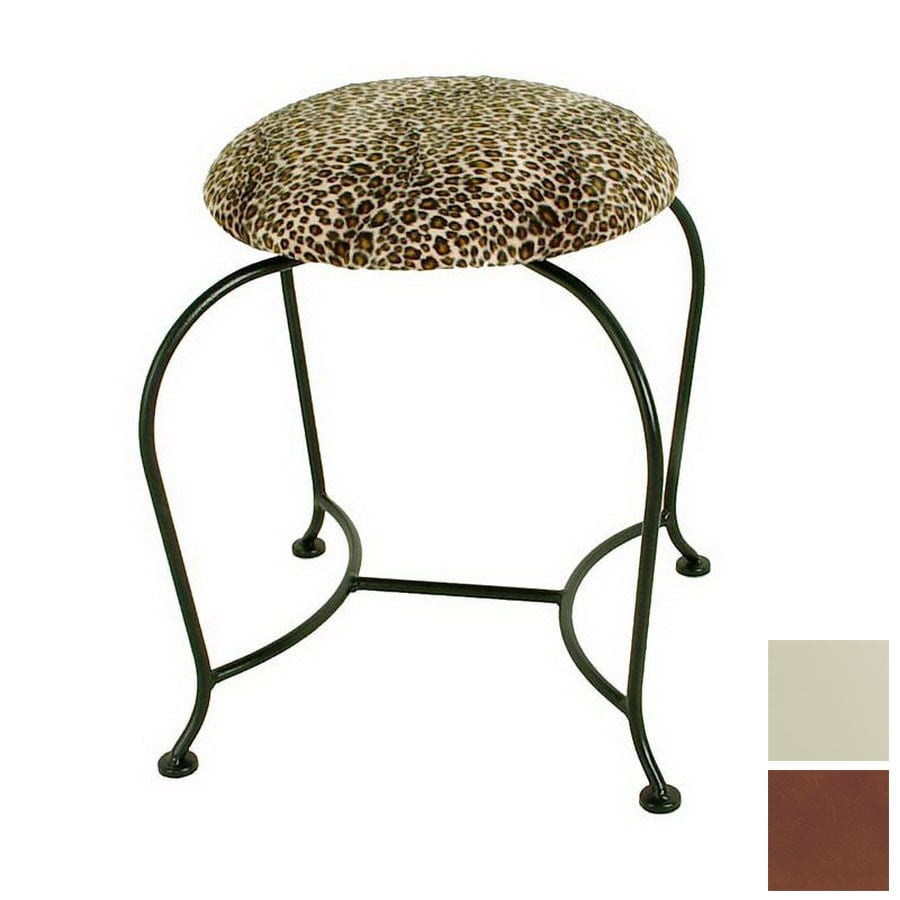 Grace Collection GMC-SWV-18-IV-F-116 18-in H Ivory Round Vanity Stool