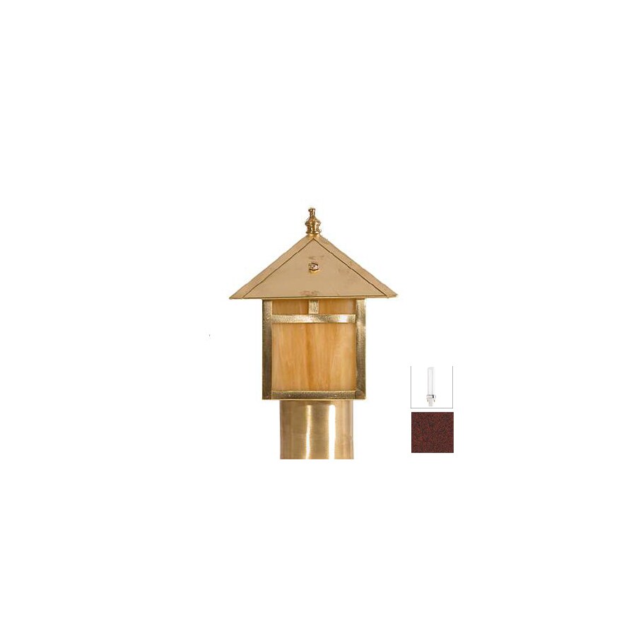 Focus Industries AL-10-FL-7-120V-RST 10-1/2-in Rust Hardwired Standard Complete Post Light