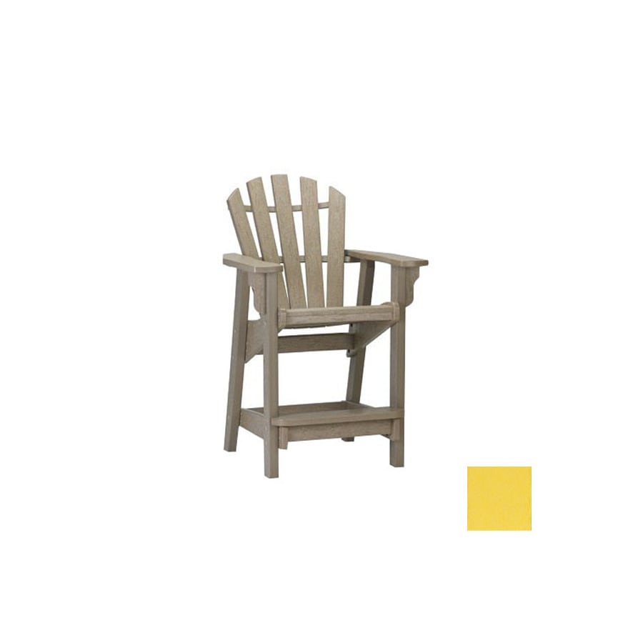 Siesta Furniture Classic Bright Yellow Plastic Adirondack Chair at Lowes.com