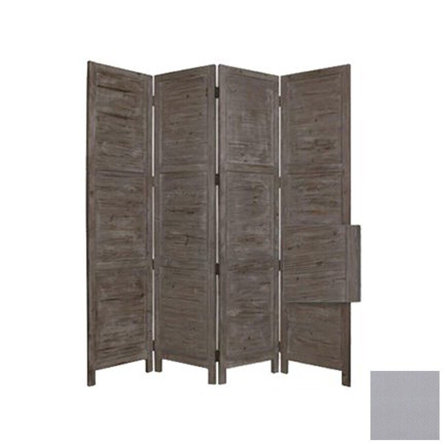 Oriental Furniture Room Dividers 4 Panel Grey Folding Indoor