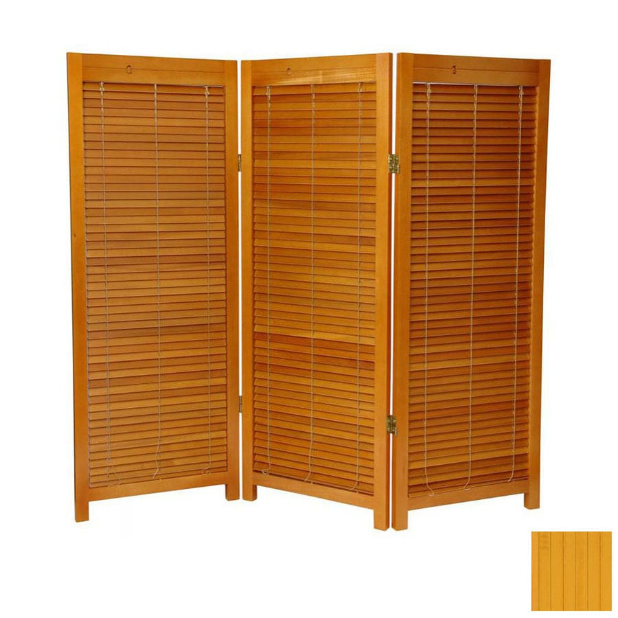 Oriental Furniture Room Dividers 3Panel Honey Folding Indoor Privacy