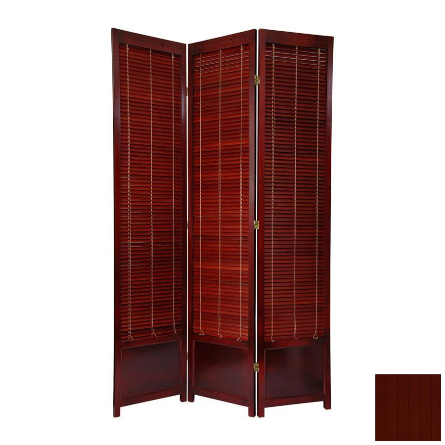 Oriental Furniture Room Dividers 3-Panel Rosewood Folding Indoor ...