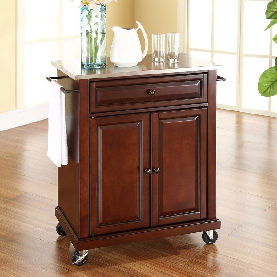 Crosley Furniture Brown Craftsman Kitchen Cart at Lowes.com