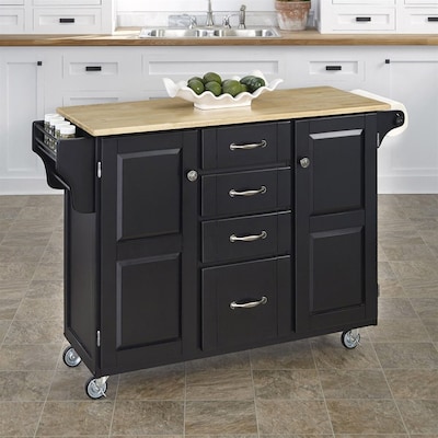 Home Styles Black Scandinavian Kitchen Carts At Lowes Com