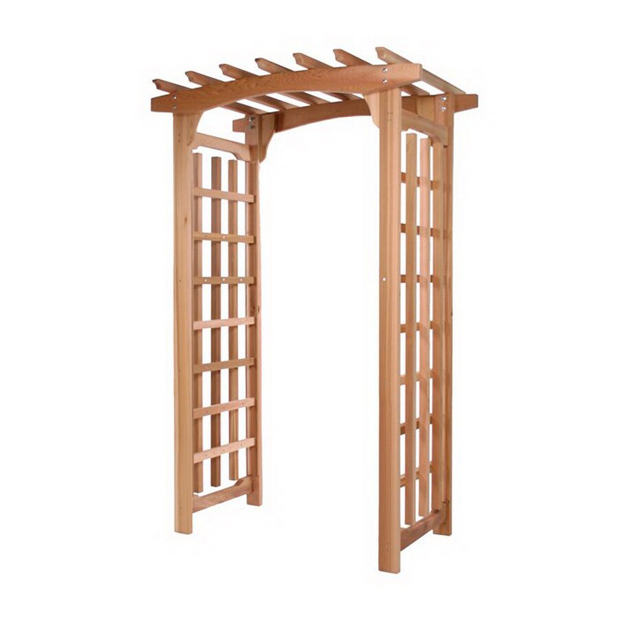 All Things Cedar 55-in W x 85-in H Finely Sanded Pagoda Garden Arbor in ...