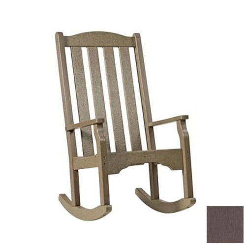 Siesta Furniture Quest Brown Plastic Slat Seat Outdoor Rocking Chair at