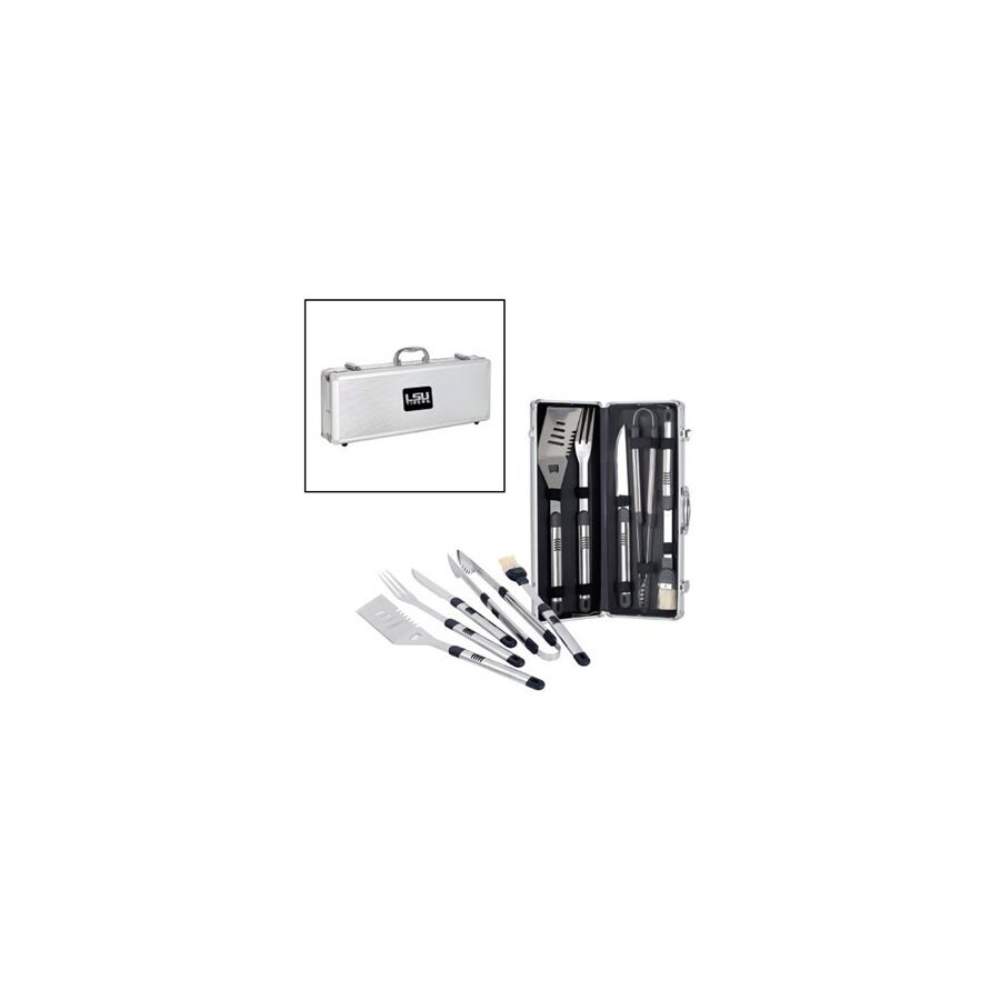 Picnic Time 681-00-179-293 5-Piece Platinum LSU Tigers Fiero BBQ Tool Set