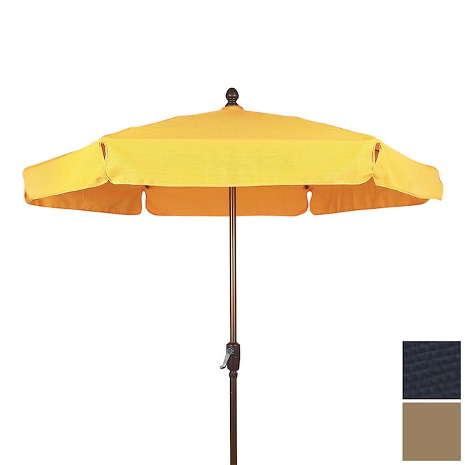 Fiberbuilt Navy Blue Patio Umbrella With Crank Common 90 In Actual