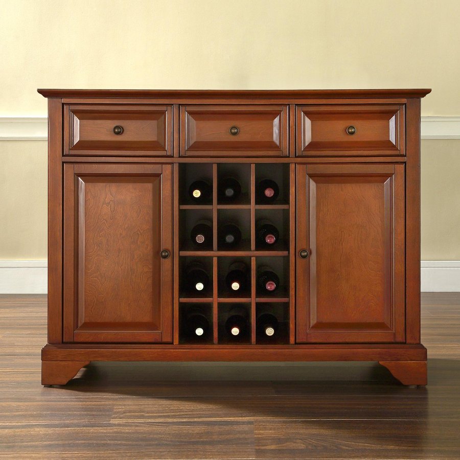 Crosley Furniture Lafayette Classic Cherry Sideboard With Wine